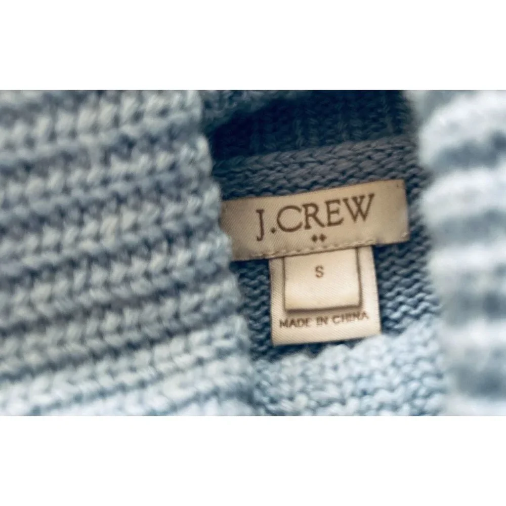J.CREW Knitted Sweater Light Blue Cow-Neck Light Blue Wool Blend Size Small